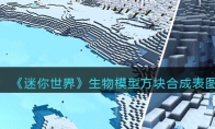 《迷你世界》攻略——生物模型方块合成表图鉴