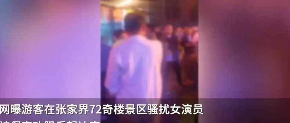湖南张家界景区游客骚扰女演员！